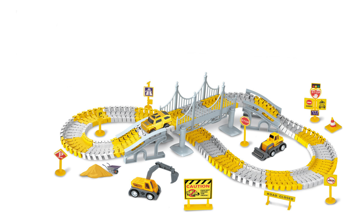 Carros De Construção, Faça Você Mesmo Race Track Set Enginee