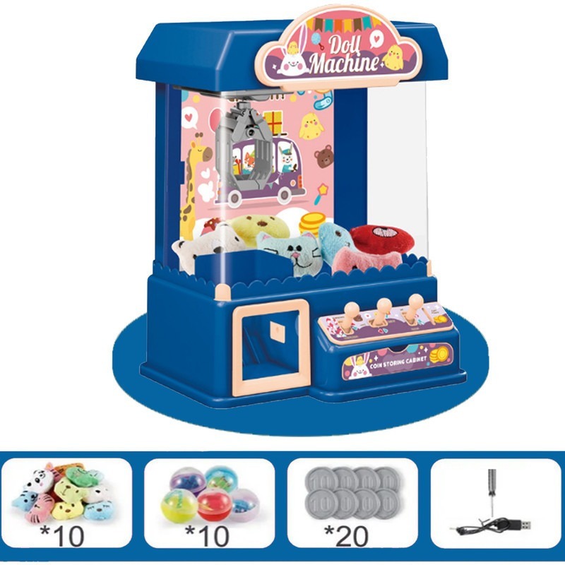 Maquina Garra Brinquedo + 10 Pelúcias Boneca De Pelúcia - Imagem 11