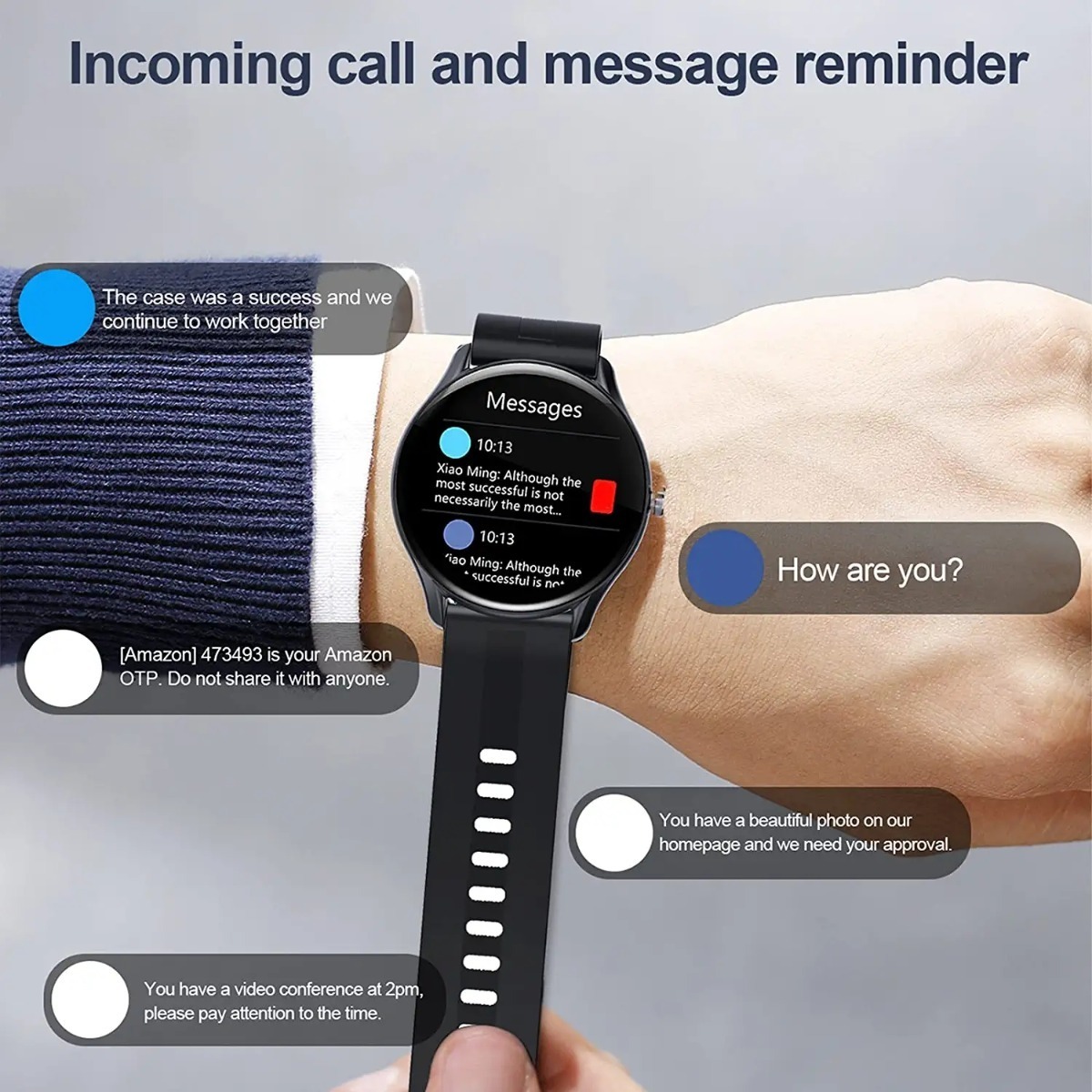 Smartwatch Para Mulheres Homens Fitness Tracker Wat - Imagem 12