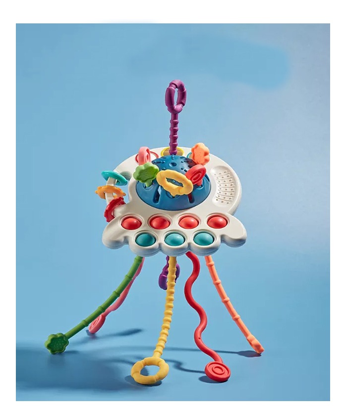 Brinquedo Sensorial De Bebê 4 Em 1 Com Cordão - Imagem 14