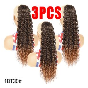 3pcs Fibra Crespa Cabelo 60cm Peruca De Peruca Cacheada Peru