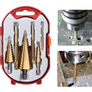 6pcs Profissional Titânio Revestido Hss Step Broca