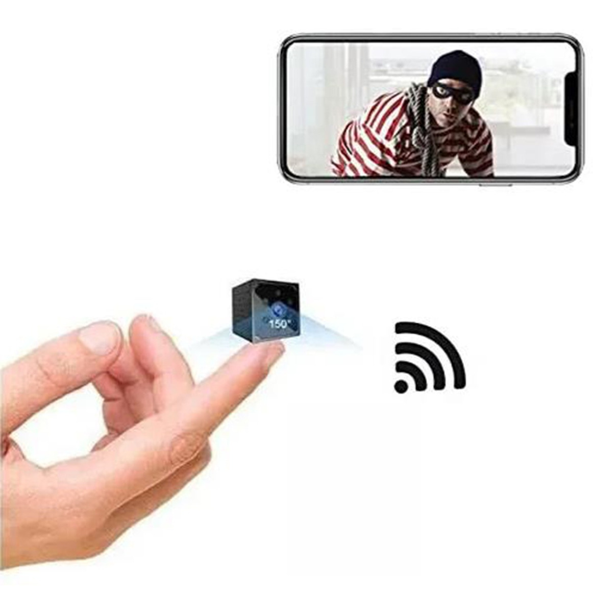 Micro Câmera Segurança Espiã Magnética Ip Wifi C/ Bateria