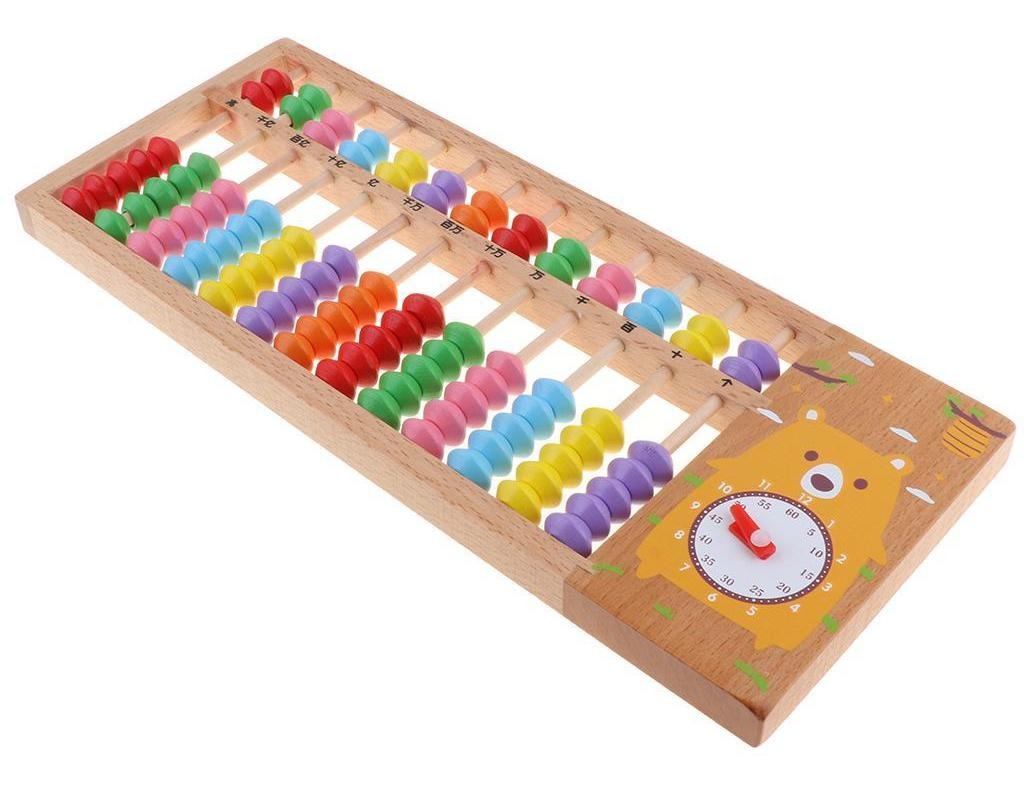 Colorful 13 Digit Brinquedo De Madeira Cálculo Abacus - Imagem 6