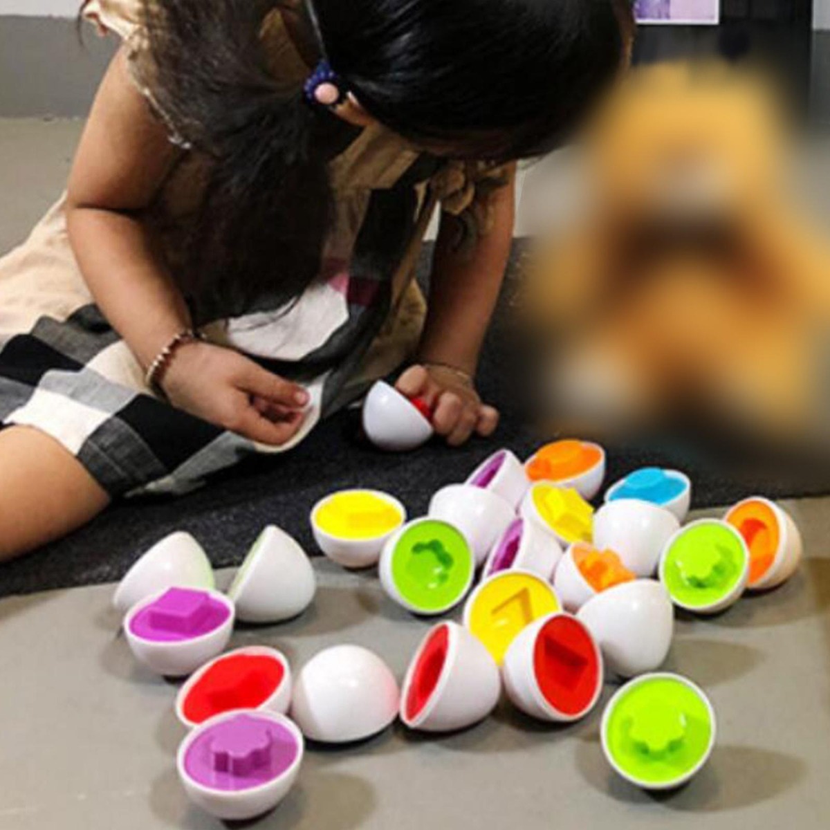 12 Peças Montessori Combinando Ovos Brinquedo Frango - Imagem 2