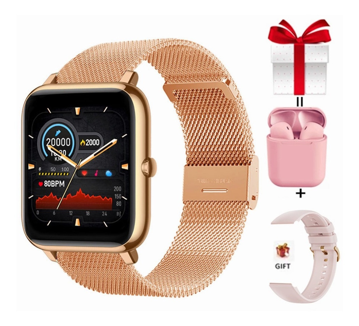 Smartwatch Para Senhoras Para Xiaomi Huawei Bluetoo - Imagem 9