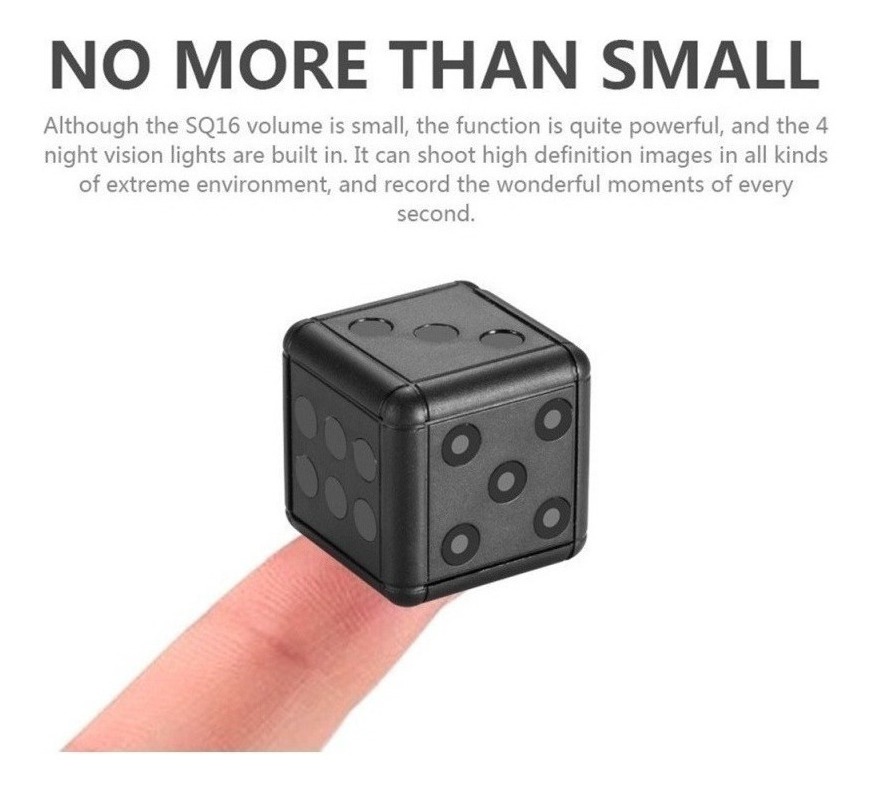 Mini Câmera Espiã Hd 1080p Chaveiro Tipo Cubo Cubo Dados - Imagem 4