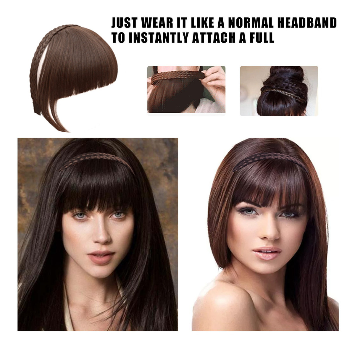Peruca Pretty Girls Clip On Clip No Cabelo Dianteiro Franja - Imagem 10