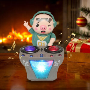 Brinquedo Elétrico Infantil Dj Piggy Music Dança Swing Piggy