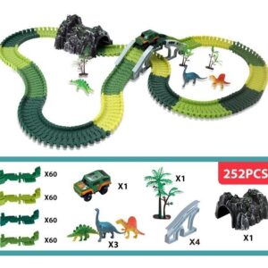 Pista De Carrinhos De Brinquedo Infantil Dinossauro 252p