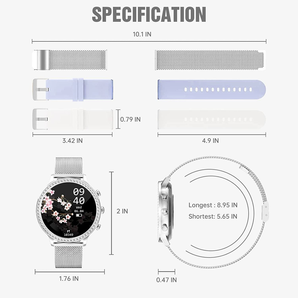Smartwatch Para Mulheres (fazer/atender Chamadas) - Imagem 13