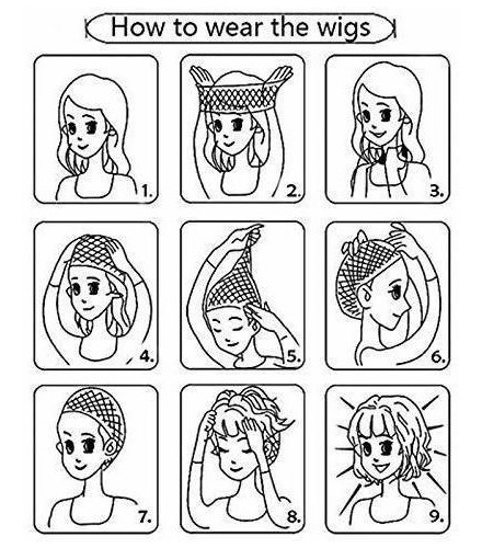 Peruca Masculina De Fibra Sintética De Cabelo Curto Encaraco - Imagem 9