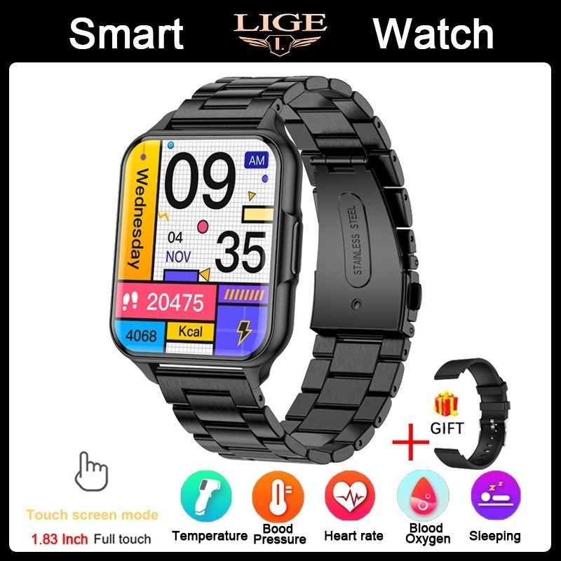 Sport Bluetooth Smartwatch Homens Mulheres Relógio De Temper - Imagem 7