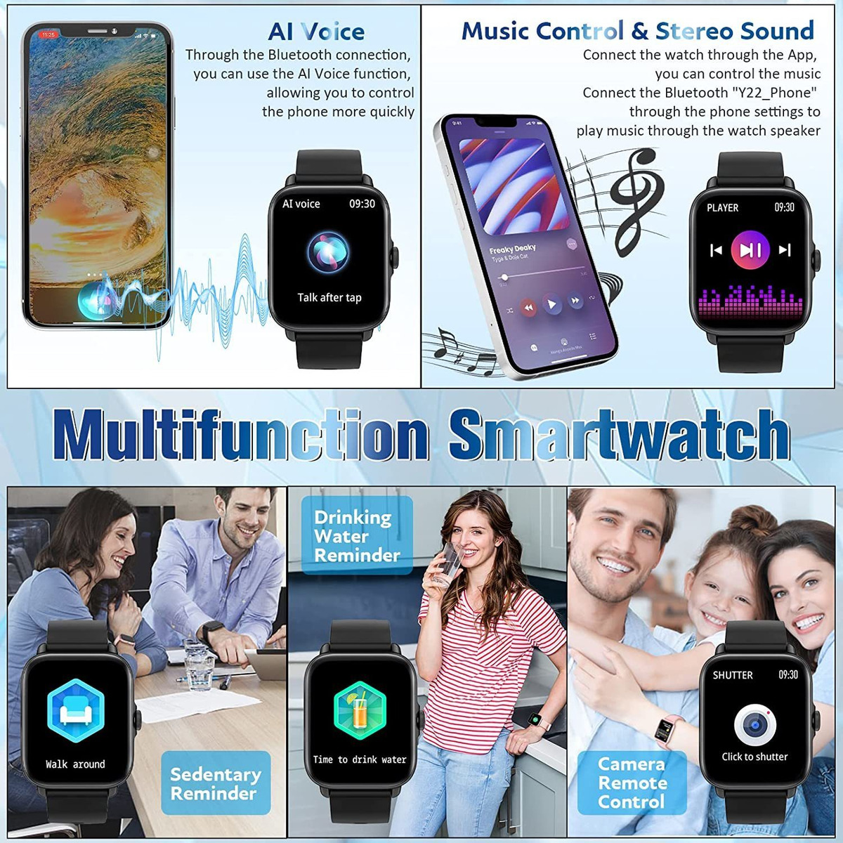 Smartwatch Relógio Fitness Para Android Ios Telefon - Imagem 4