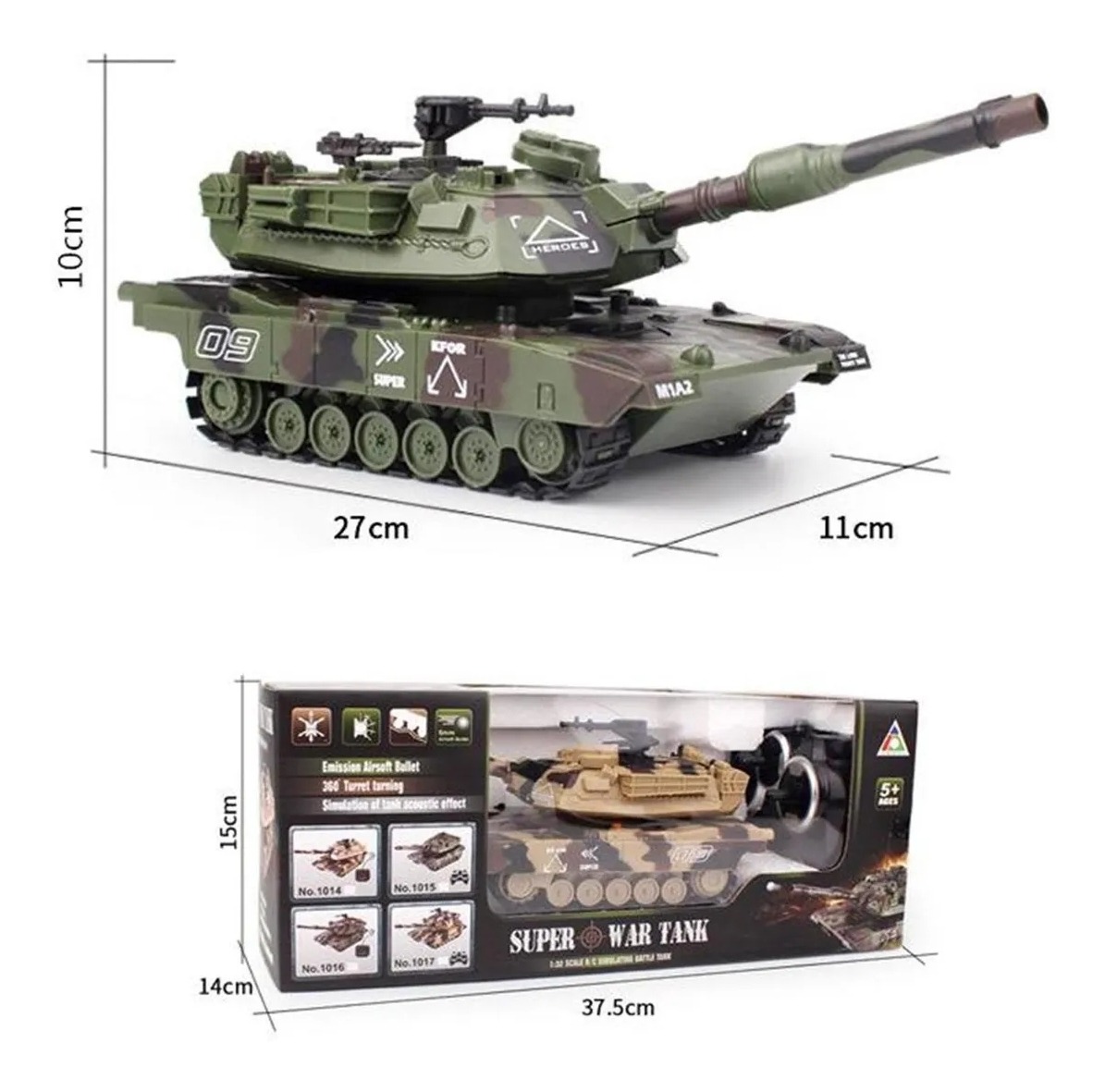 Modelo De Carro De Brinquedo Interativo De Tanque De Batalha - Imagem 4