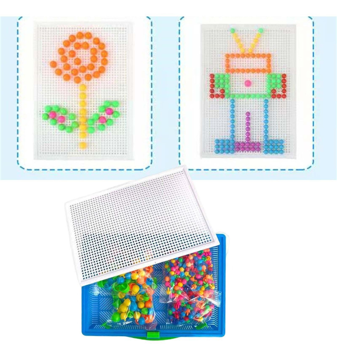 Brinquedos De Cogumelos Peg Brinquedos De 296 Unidades De De - Imagem 3