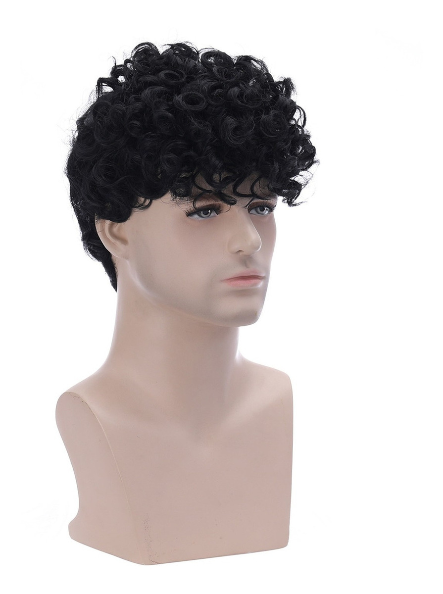 Peruca De Cabelo Curto Cabelo Curto Fibra Química Peruca Cap - Imagem 7