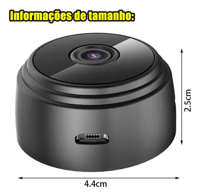 Mini Câmera P/protecao Uber Magnética Ip Wifi C/ Bateria A9 - Imagem 5