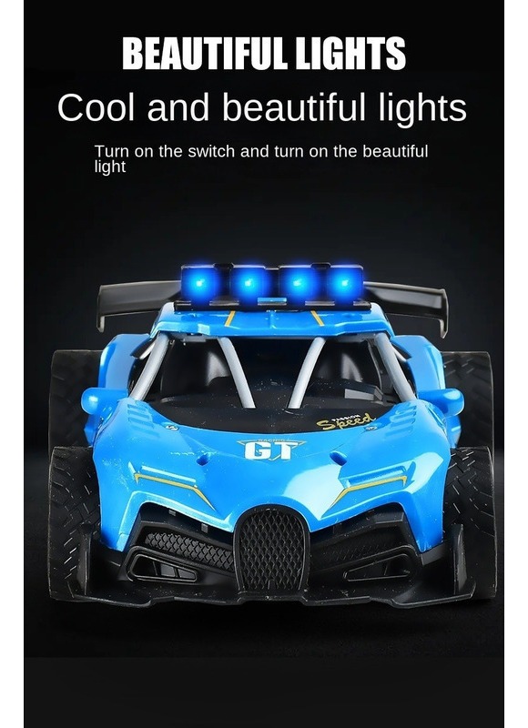 Carro De Controle Remoto Rc Azul Recarregável Com Spray De L - Imagem 8