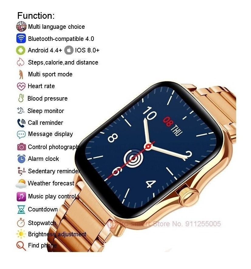 Smartwatch Para Mulheres Para Android Ios Smart - Imagem 3