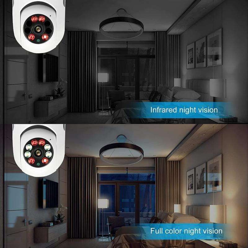 Minicámara Segurança Wifi Exterior Ampolleta Camara 360 - Imagem 9
