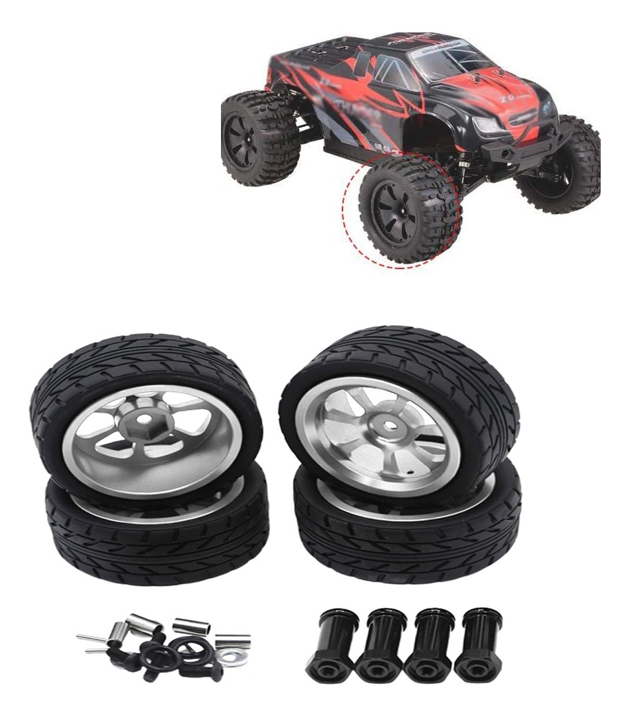 4 Peças 1/14 Rc Car Pneus Para Wltoys 144001 Com 12mm - Imagem 9