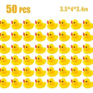 Mini Patinhos De Pato De Borracha Amarelos Lazhu 50 Para