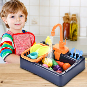 I 19 Peças De Brinquedos De Pia De Cozinha Com Água Corrente
