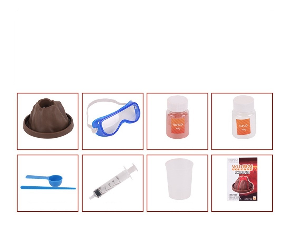Kit De Vulcão Em Erupção De Construção Diy Brinquedo Educati - Imagem 9