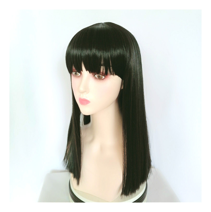 Peruca Cabelo Humano Original Feminino 45 Cm Longo, Preto, C - Imagem 6