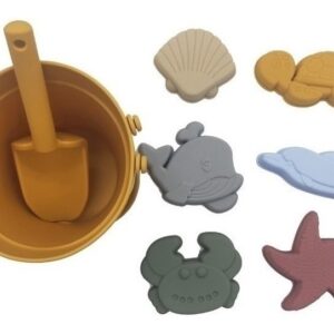 Balde De Praia De Silicone Brinquedos Infantis - Amarelo
