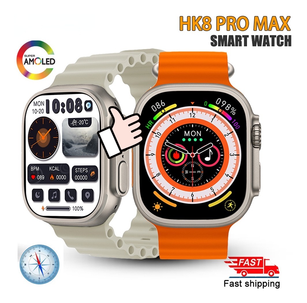 Relógio Hk8 Pro Max Ultra Inteligente Com Tela Amoled Nfc Sé