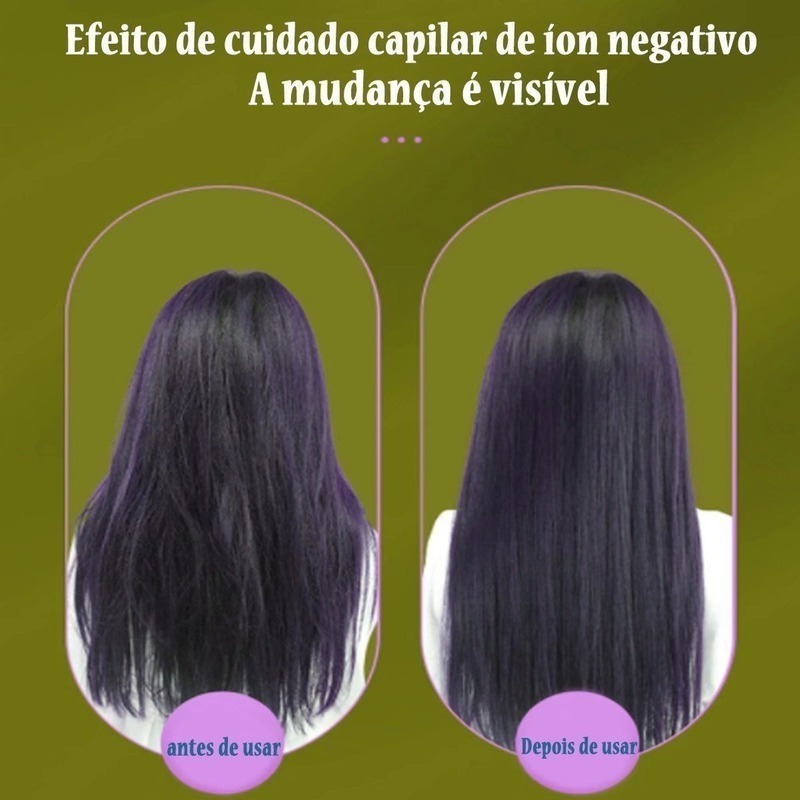 Escova De Alisamento De Cabelo Anion 2 Em 1 Basiqe Sleek Gol - Imagem 4