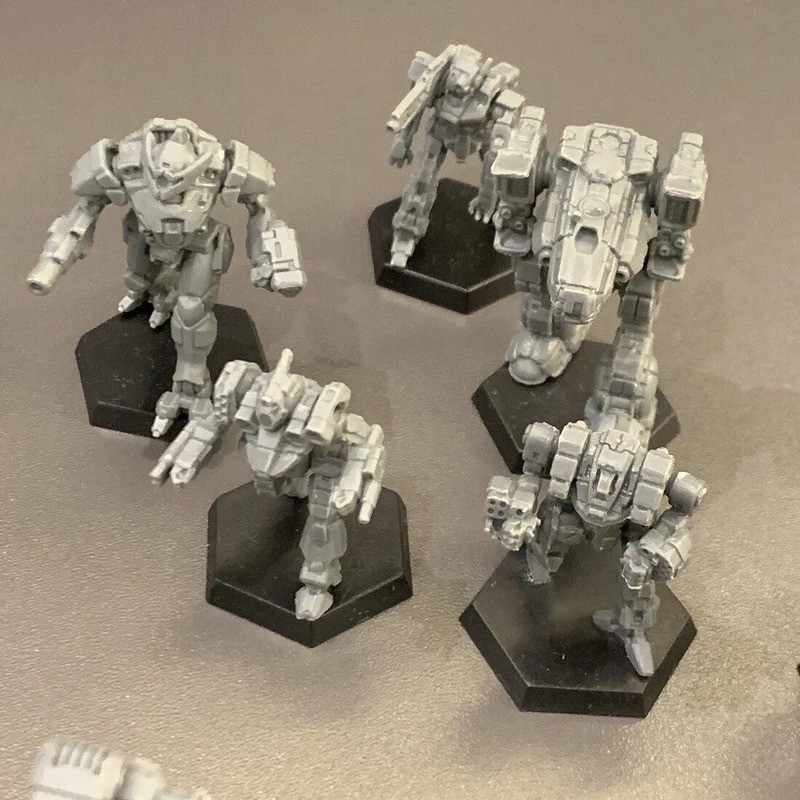 5 Unidades Aleatórias De Battletech Mech Warriors Robôs Lege - Imagem 3