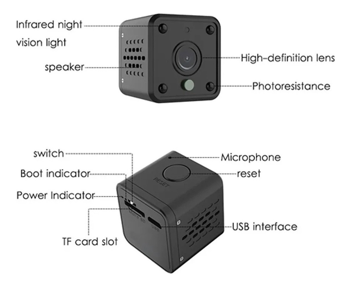 Câmera Espiã Mini Wifi 2k Max App Night Vision Security - Imagem 7