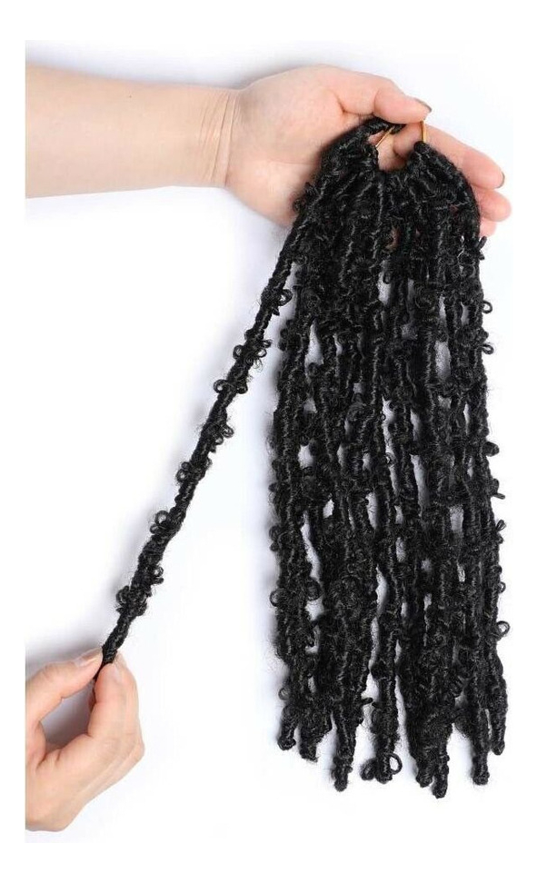 Aplique Cabelo Cacheado Crochê Natural 6 Pcs - Imagem 7