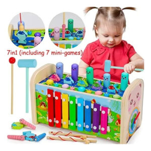7 Em 1 Brinquedo Educativo De Xilofone De Madeira Montessori