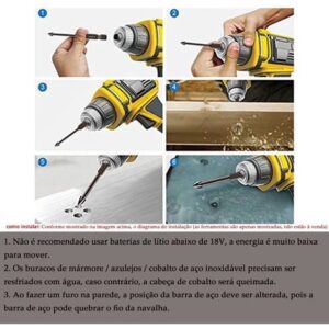 Maxx-furo Broca 7pcs Indestrutível Universal Fura Tudo Boa F