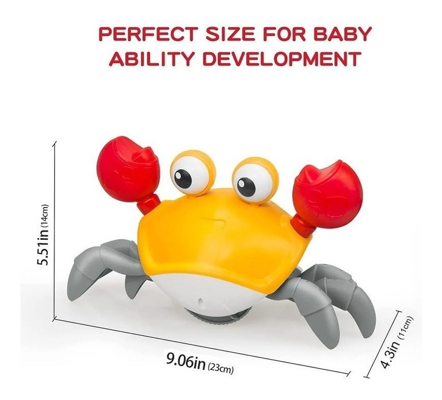 Brinquedo De Bebê De Caranguejo Rastejante Com Música - Imagem 3