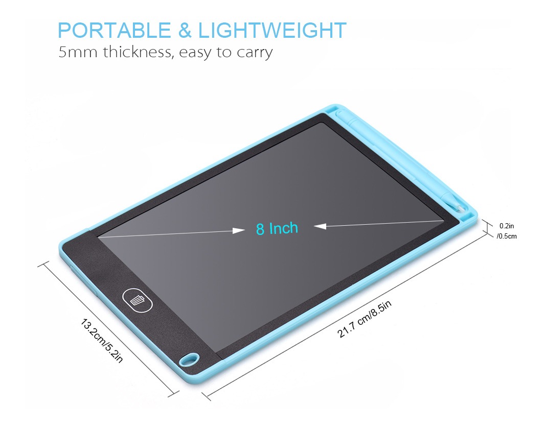 Portátil 8 Polegadas Lcd Escrevendo Tablet Ultra-fino - Imagem 5