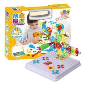Furadeira Elétrica Infantil Puzzle Block De 251 Peças Brico