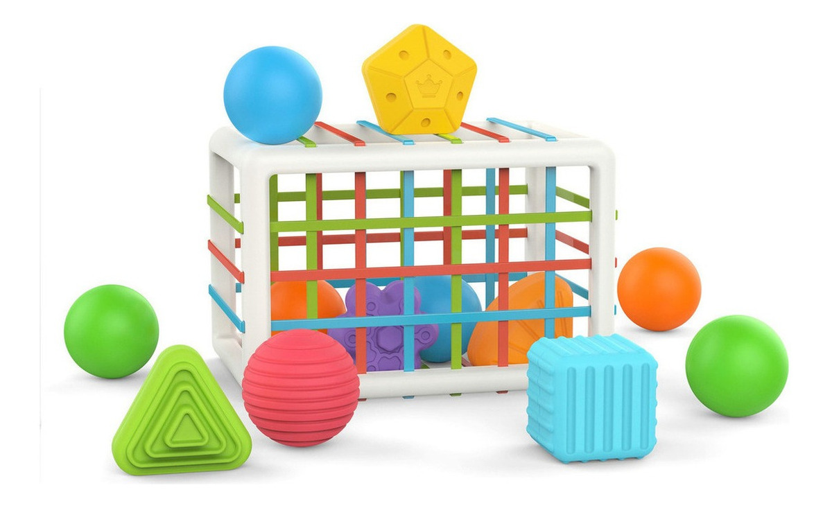 Cubo Sensorial De Habilidades Motoras Montessori Toy Brinque - Imagem 6