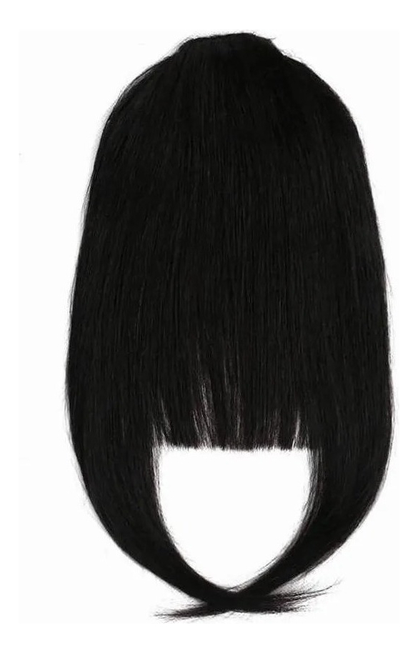 Aplique Tic Tac Franja 100% Cabelo Humano Virgem Liso 2unds - Imagem 2