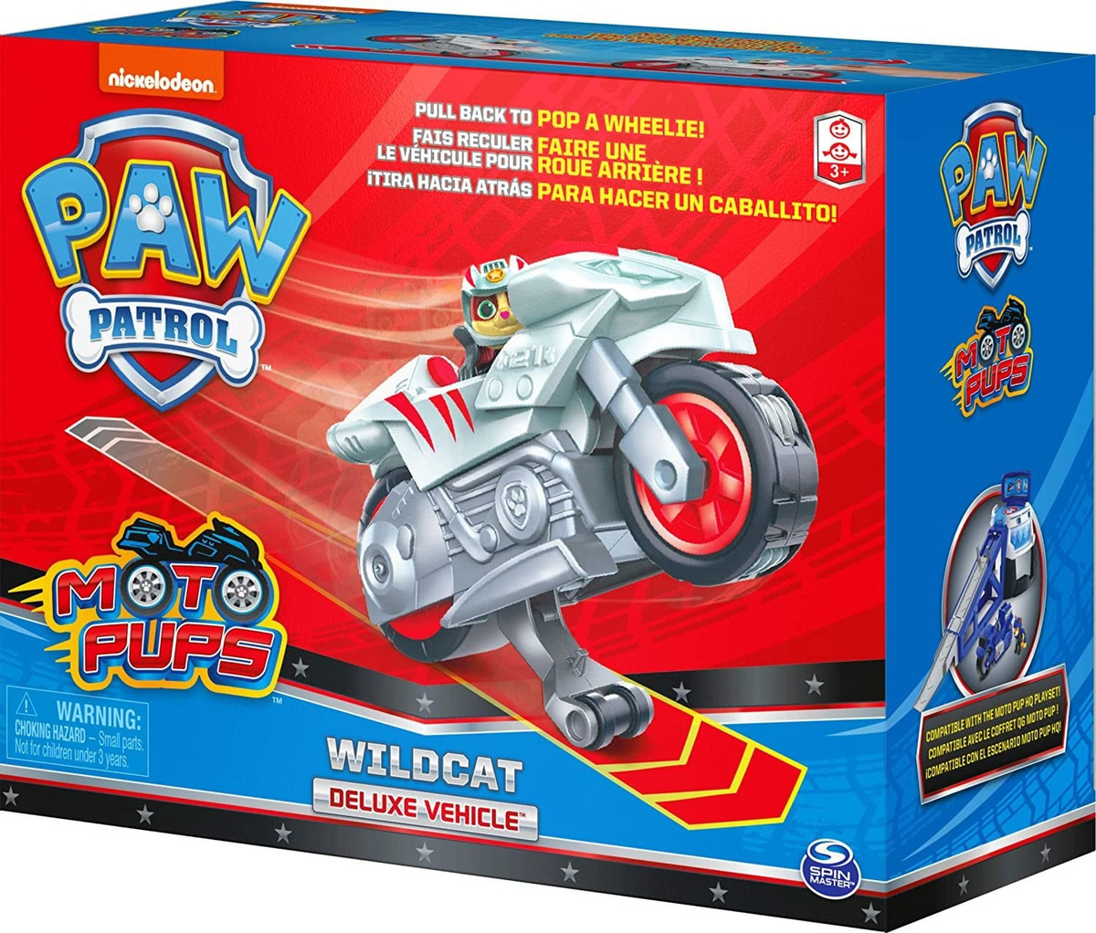 Patrulha Canina Moto Pups Wildcats Deluxe Pull Back Motocicl - Imagem 7