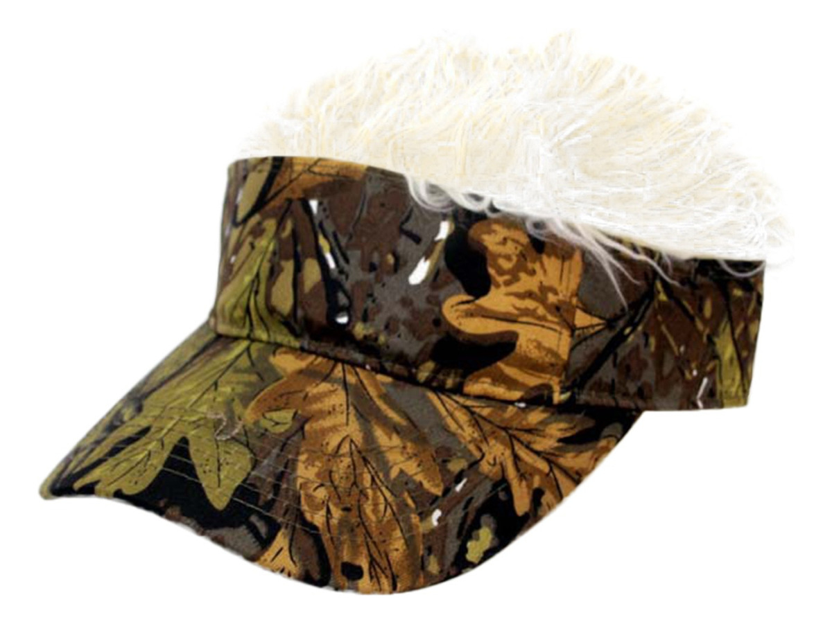 Boné De Peruca Com Peruca De Cabelo De Camufla Falsa Base Só - Imagem 14