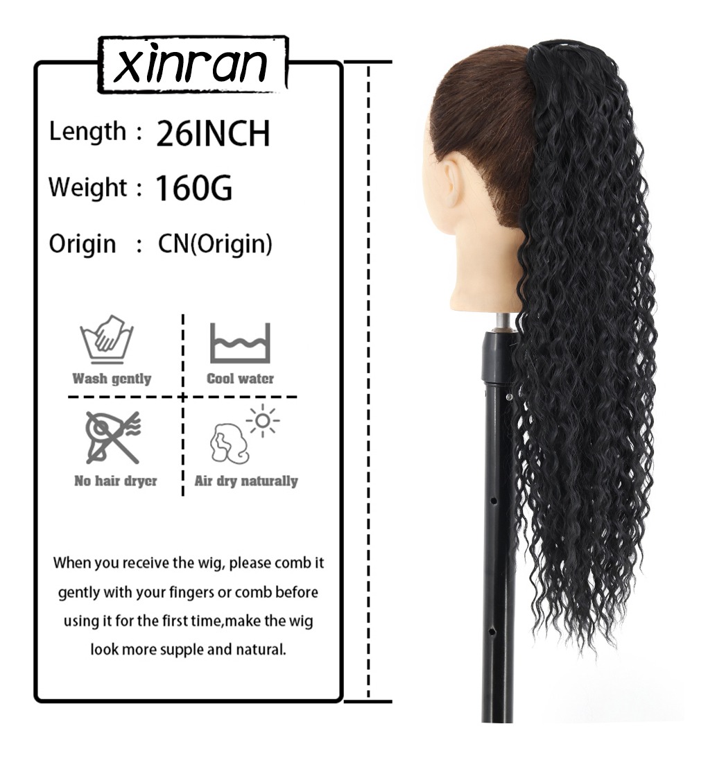 2pcs Sintético Cavalo De Encaracolado Extensão Ondulado Rabo - Imagem 5