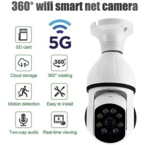 5g Inteligente Wifi E27 Câmera De Vigilância De Audio Ylt004