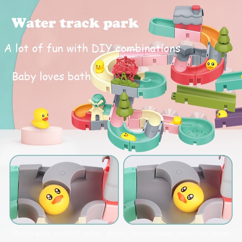 Brinquedos De Banho De Bebê Diy Corrida De Corrida De Mármor - Imagem 4