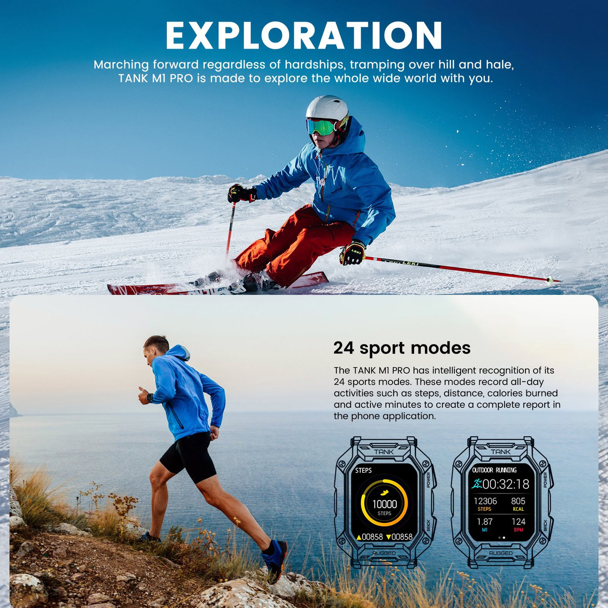 Smartwatch Resistente Para Esportes Ao Ar Livre Kospet Tank - Imagem 5