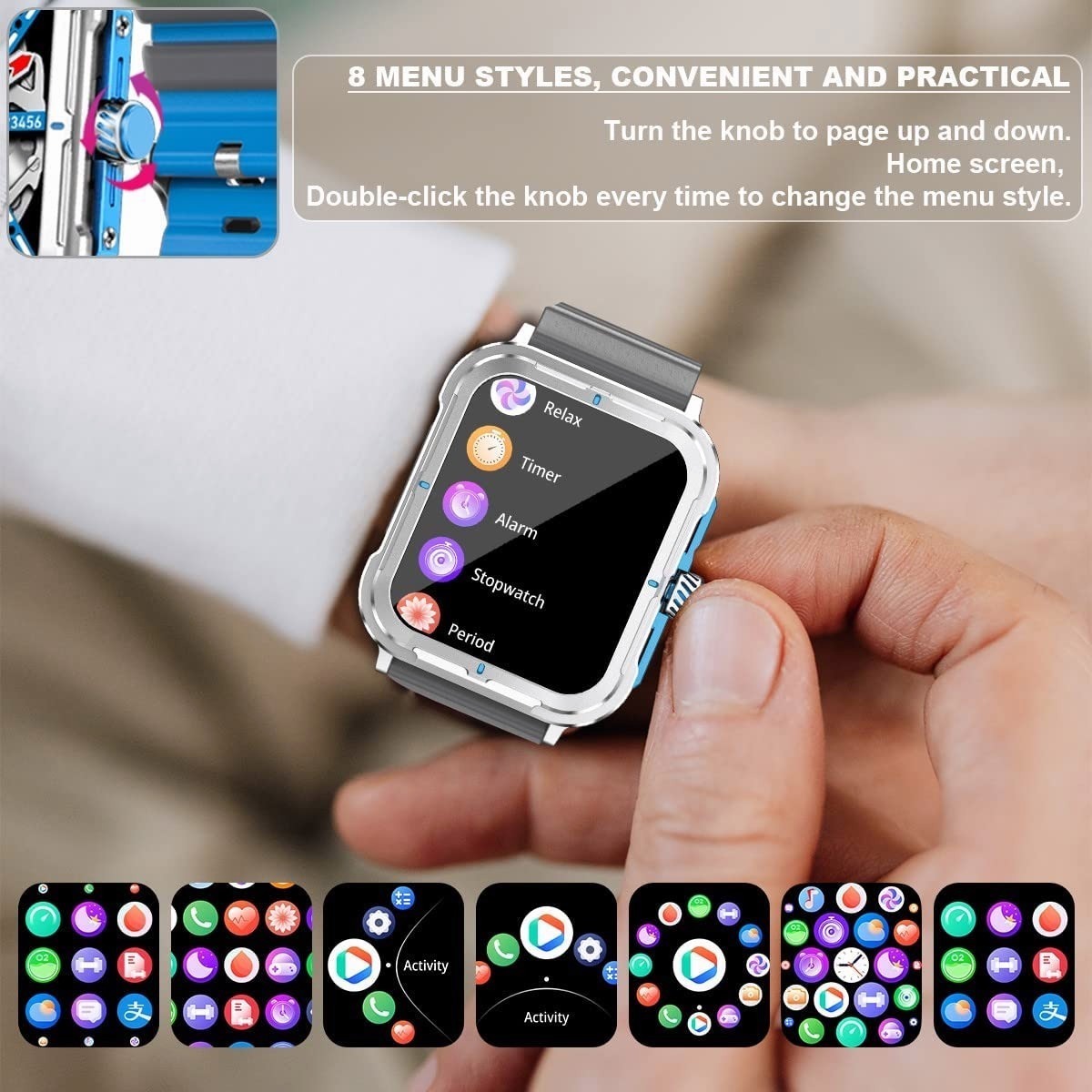 Smartwatch (recebimento/discagem De Chamadas) Relóg - Imagem 8